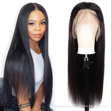 Wholesale Cheap Hd Full Straight 13x6 Lace Frontal Closure 100% Human Hair Wig Raw Brazilian Virgin Human Hair for black women